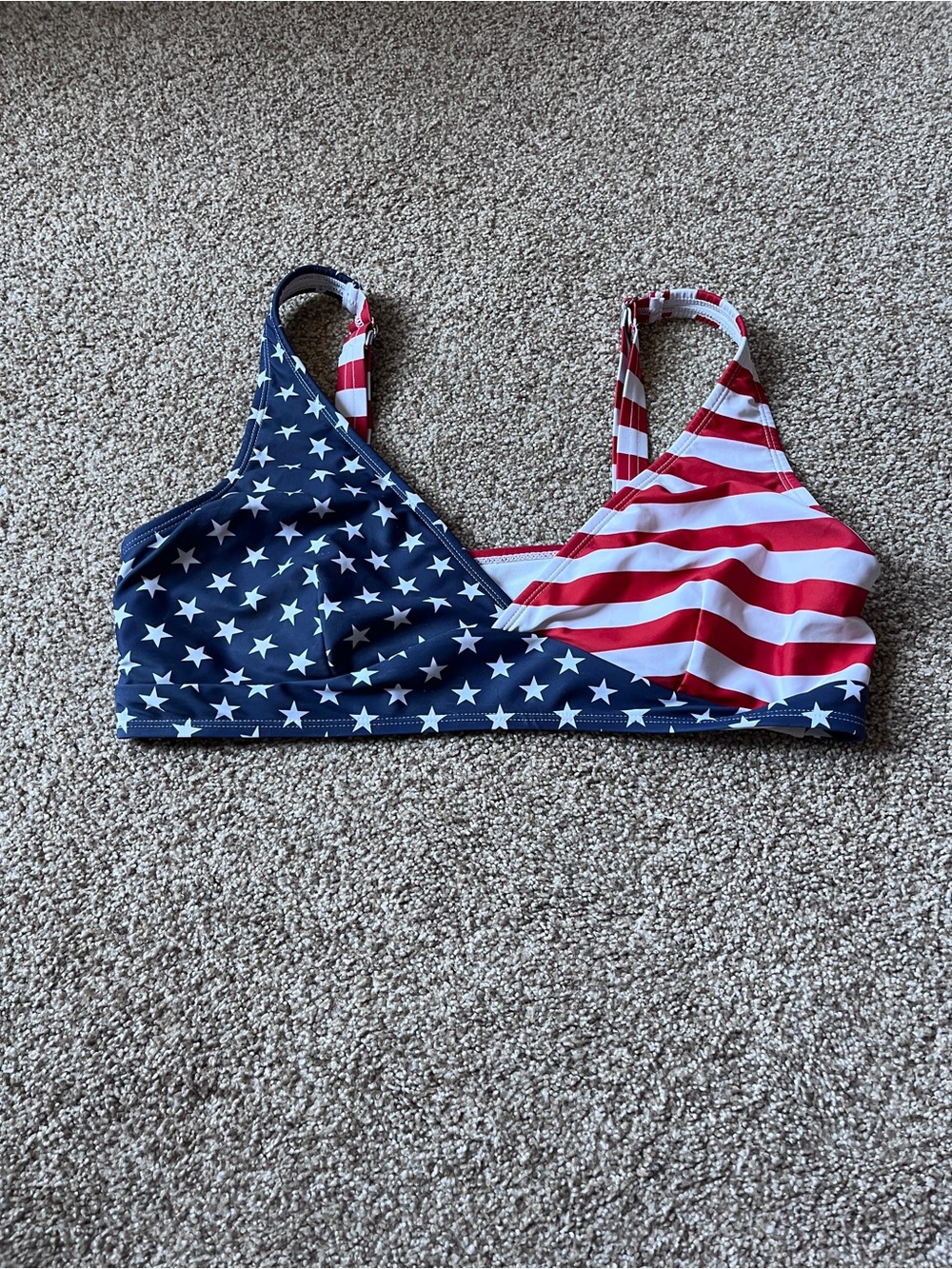 Stars & Stripes Bikini Top - Red, White & Blue